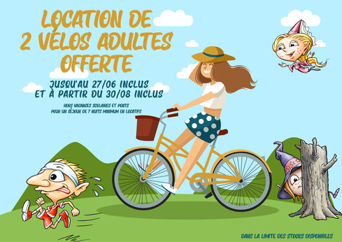 Bicicletas adultos gratis en el camping CAPFUN Huttes en Saint-Denis d'Oléron (17).